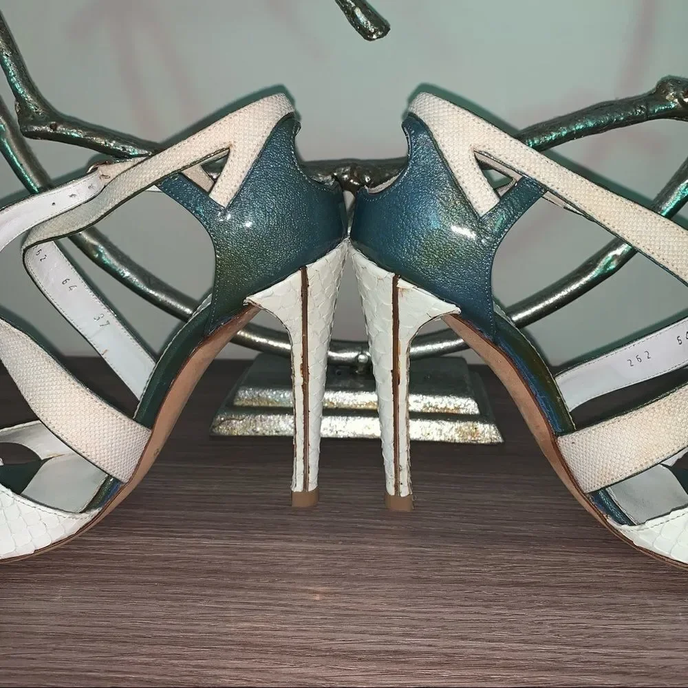Nina Ricci Python heels sandals